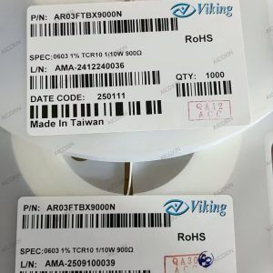 Viking AR03FTBX9000N 90Ω ±1% 0603 Thin Film Chip Resistor