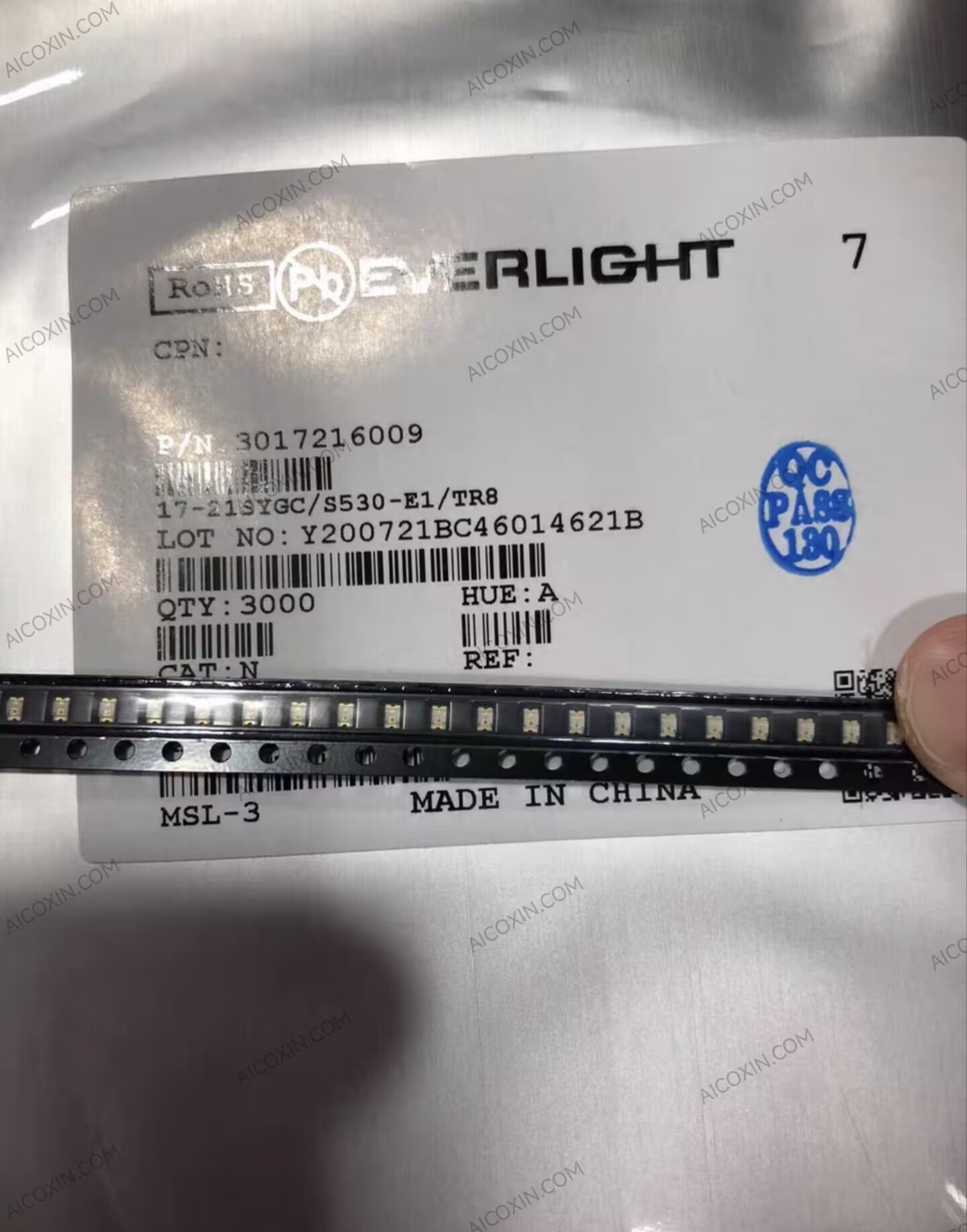 Everlight 17-21SYGC/S530-E1/TR8 573nm Yellow-Green 0805 SMD LED