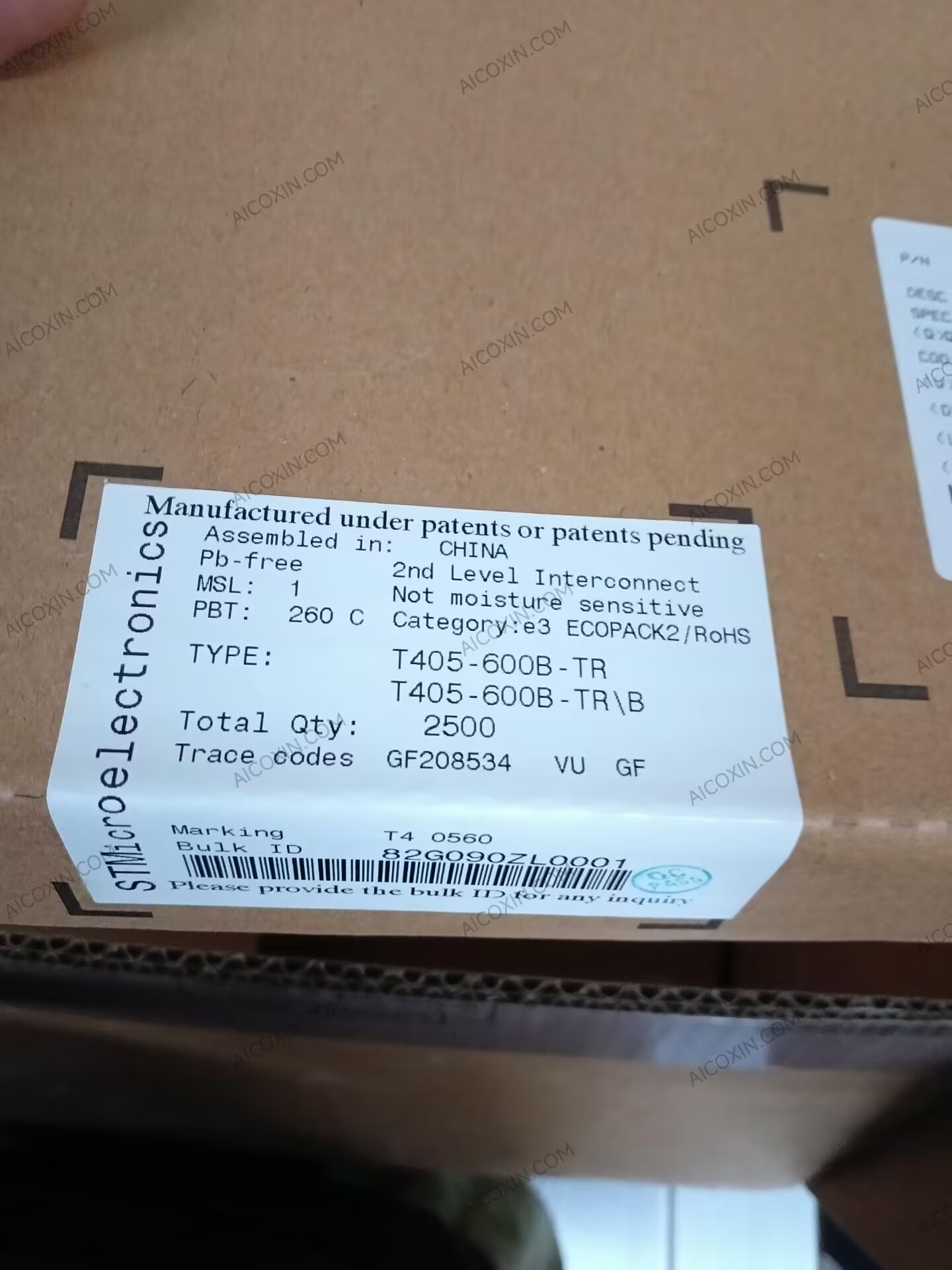 ST T405-600B-TR 4A 600V 5mA Logic-Level Triac DPAK