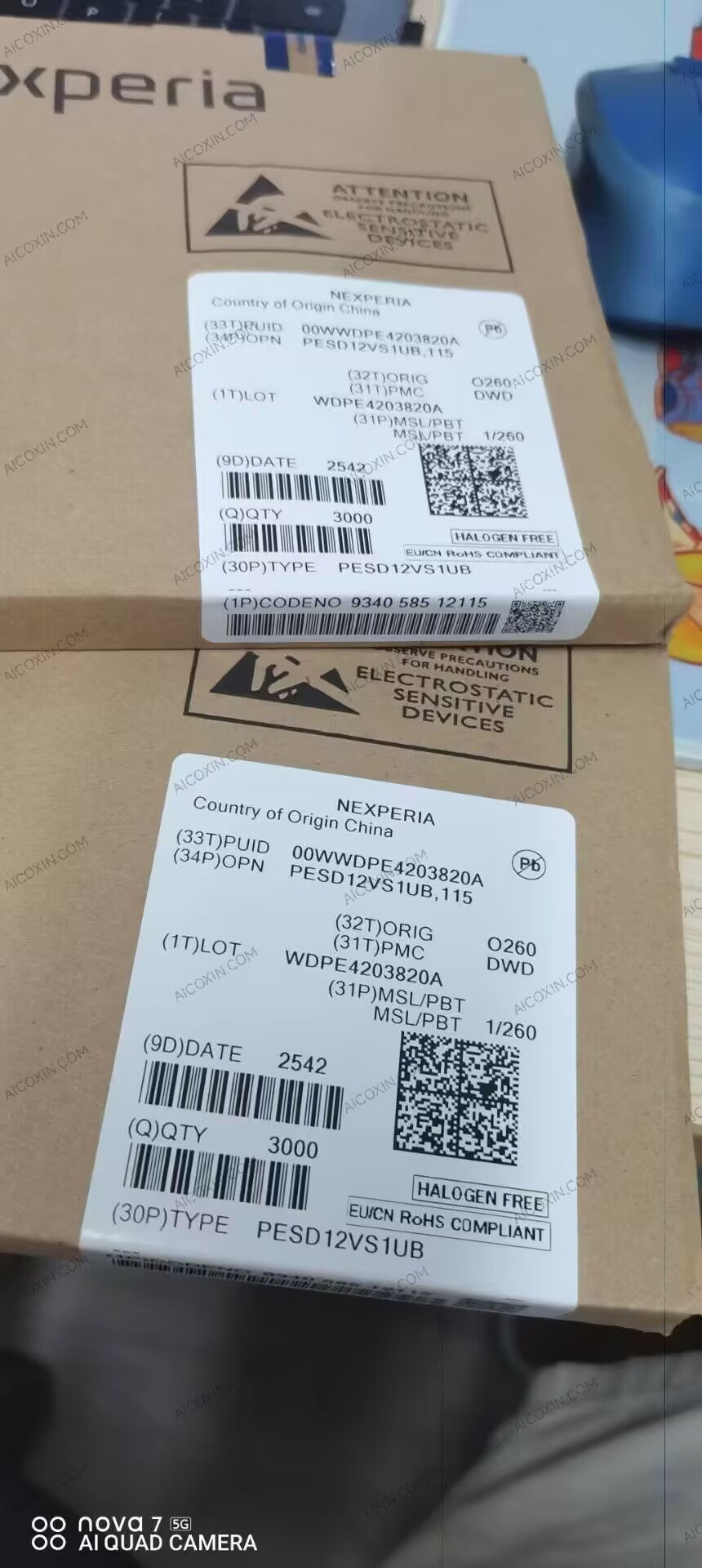 Nexperia PESD12VS1UB 12V ESD Protection Diode SOD523