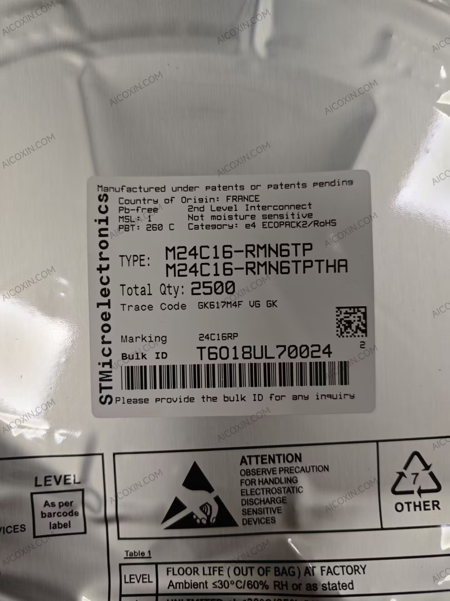 M24C16-RMN6TP ST 16-Kbit I²C Serial EEPROM SO8 Industrial Grade