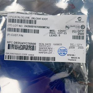 Microchip 24LC64T-E/OT 64Kbit I2C EEPROM SOT-23-5