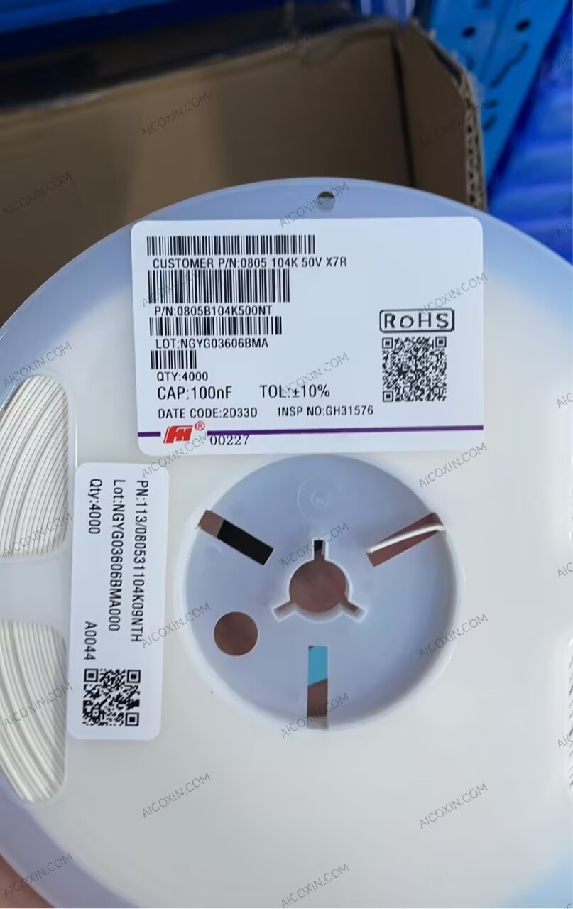 Fenghua 0805B104K500NT 100nF 50V X7R 0805 MLCC Ceramic Capacitor