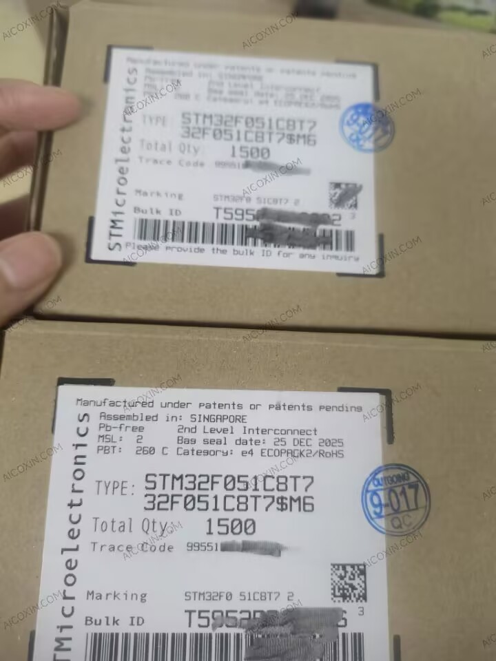ST STM32F051C8T7 48MHz Cortex-M0 MCU 64KB Flash LQFP48